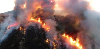 Fire in Kilworth Army Barracks Training Grounds