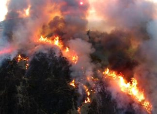 Fire in Kilworth Army Barracks Training Grounds
