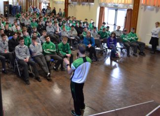 World Champion visits St Colman’s College in Fermoy