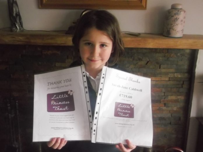 Sarah-Jane with her cert and letter of thanks.