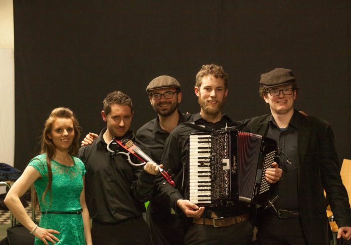 Torcan with Irish dancer Margaret McCarthy after their Opera House gig.