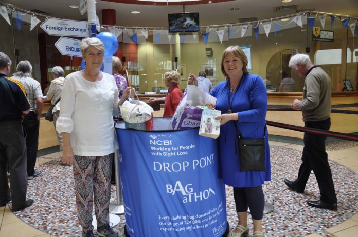 NCBI Bag it for Blindness Pop Up Bin in Mtown Credit Union 16-1