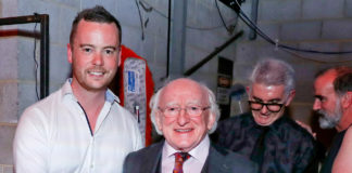 Tommy entertains President Michael D Higgins in Australia