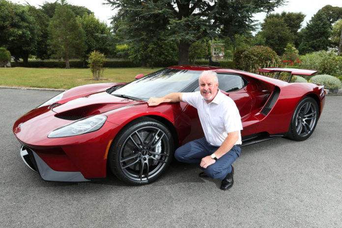 Ciarán McMahon with the new Ford GT.