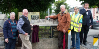Plaque unveiled to mark old fair field