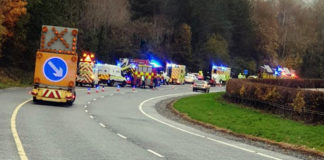Serious collision on the M8