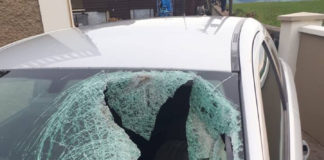 Driver lucky to escape following freak windscreen smash