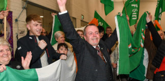 Sinn Féin’s Pat Buckley tops the poll in Cork East