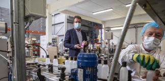 Watergrasshill company produce one millionth bottle of hand sanitiser