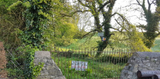 Signs warn public that access is denied