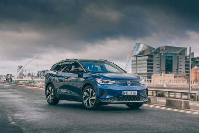 The Volkswagen ID.4 goes on sale in Ireland in March. (Picture: Paddy McGrath)