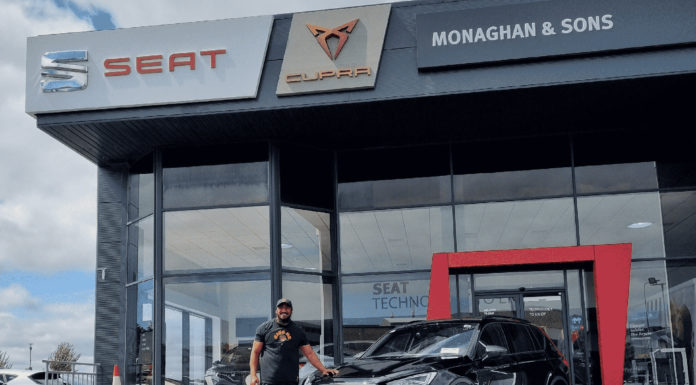 Bundee Aki Lines Out as SEAT Brand Ambassador for Monaghan & Sons Galway