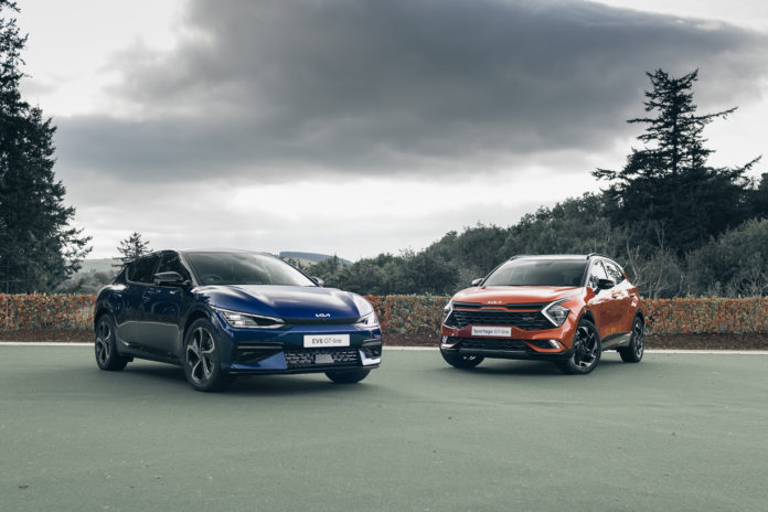 The Kia Sportage and Kia EV6. (Picture: Paddy McGrath)