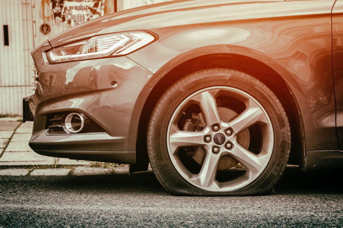 Flat Tyre Web Stock