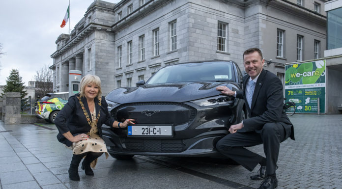 Lord Mayor of Cork City Takes Delivery of 2023 car, a new Ford Mustang Mach-E