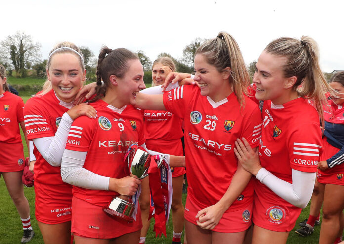 Cork players celebrate 22/4/2023