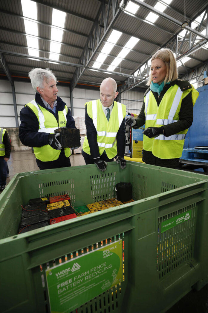 the agricultural sector to recycle all waste batteries, especial