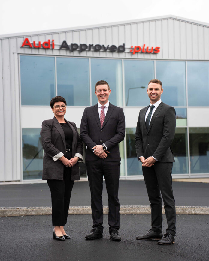 Pictured (l-r) at the newly opened Audi Approved :plus Kerry is