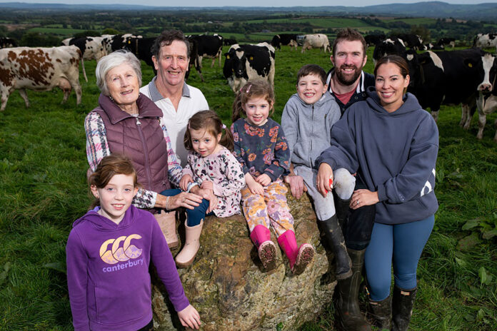The O'Riordan family of Ballynoe who farm at Kilbrin, Kanturk.