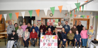 Pat flying the flag at Special Olympics Ireland Winter Games