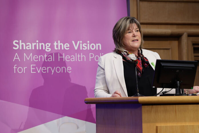 Minister Mary Butler pictured as the Mental Health Bill 2024 was announced.