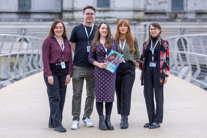 AONTAS staff with LVAI report at the launch in Athlone.