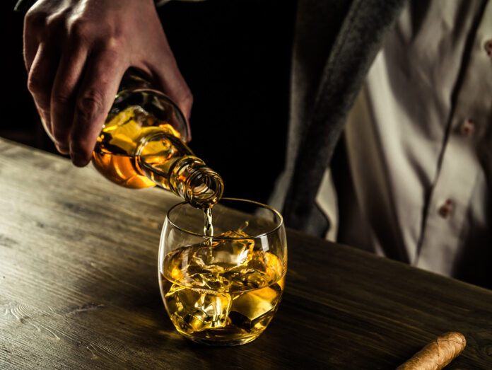 Drinking whiskey at night