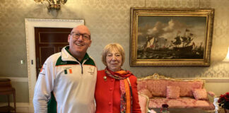 Local TSI athletes visit Áras an Uachtarain and meet with the President