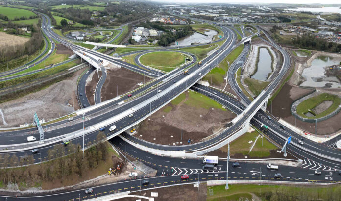 An aerial view of the award-winning Dunkettle Interchange.