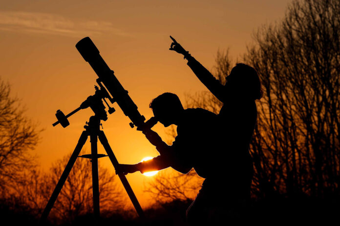 Exploring the night sky. (Pic: Marc O'Sullivan)