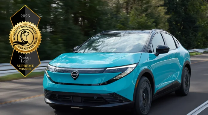 New Nissan LEAF crowned Supreme Winner for 2026 by Women’s Worldwide Car of the Year