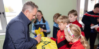 Ryder Cup captain, Luke Donald visits Limerick school children
