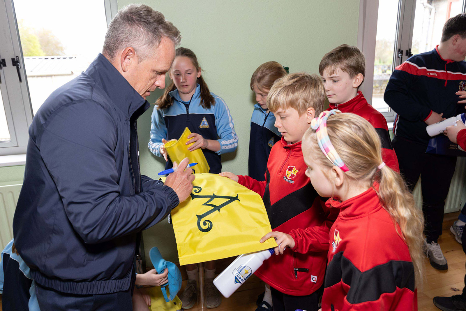 Ryder Cup captain, Luke Donald visits Limerick school children