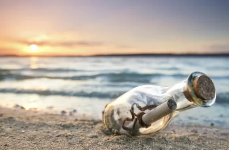 What is the chance of a message in a bottle being found?
