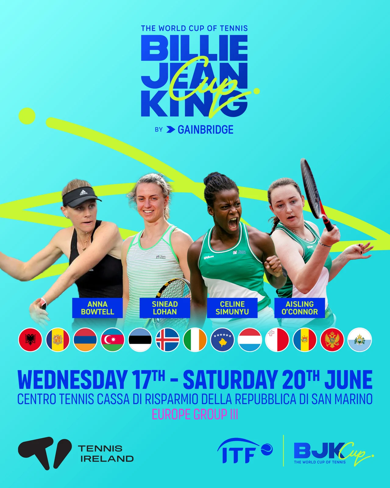 Ireland target promotion at Billie Jean King Cup Europe Group III