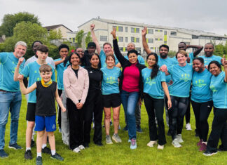 40 nationalities represented across Runners team in blue at Cork City Marathon