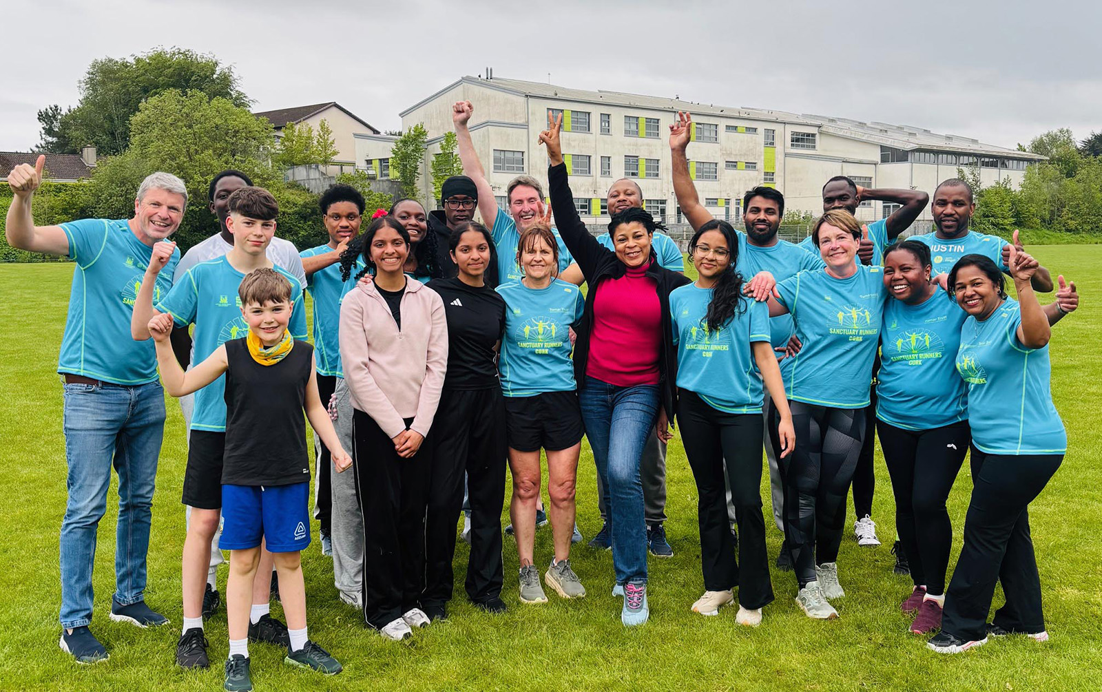 40 nationalities represented across Runners team in blue at Cork City Marathon