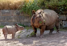 Fota Wildlife Park announces birth of only second-ever Indian rhinoceros born in Ireland