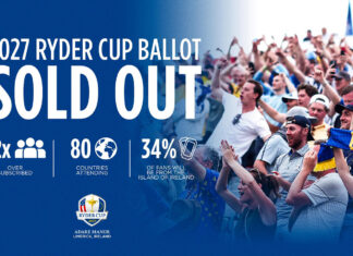 Unprecedented global demand for Ryder Cup tickets with general admission tickets sold out
