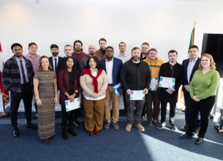 Cork’s first AWS re/Start graduates celebrate at County Hall